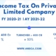 Income Tax Rate Private Limited Company