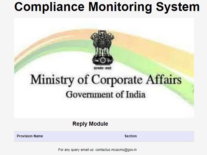 Compliance Monitoring System - MCACMS Portal