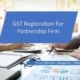 GST Registration For Partnership Firm