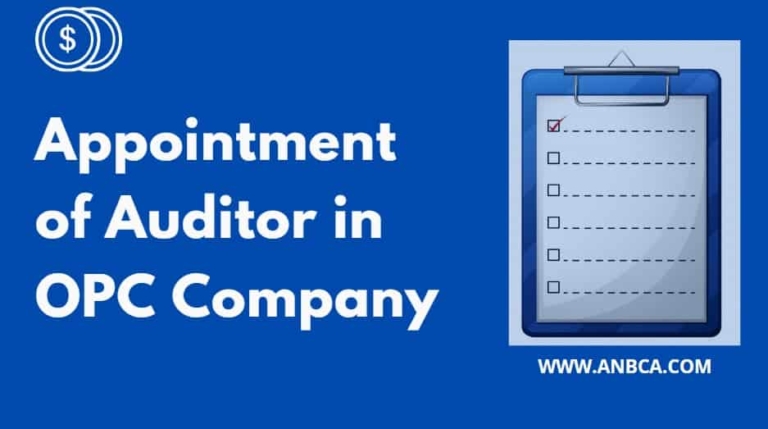 Appointment of Auditor in OPC Company | Download Resolution Format