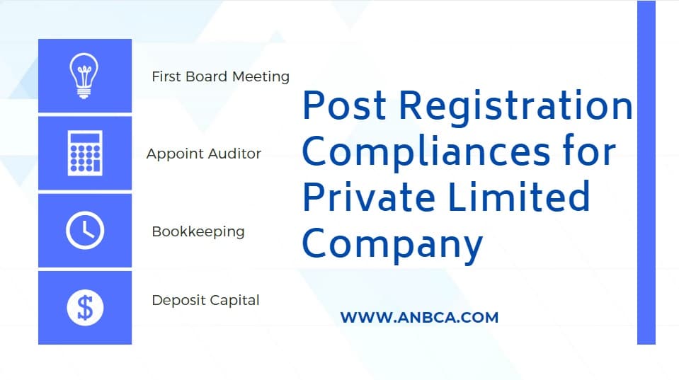 16 Post Incorporation Compliance for a Private Limited Company