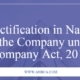 Rectification in name of the Company under Company Act.