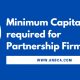 Minimum Capital required for Partnership Firm - company formation in pune