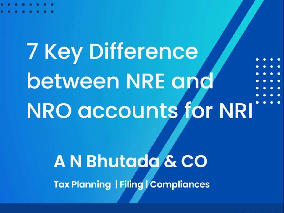 Difference between NRE and NRO accounts for NRI